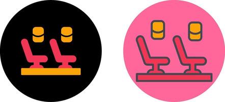Seats In Plane Icon Design vector