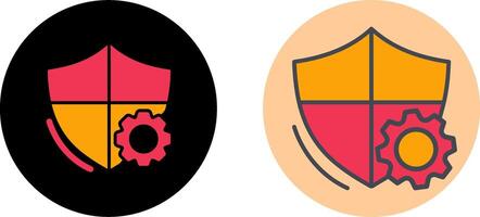 Shield Settings Icon Design vector
