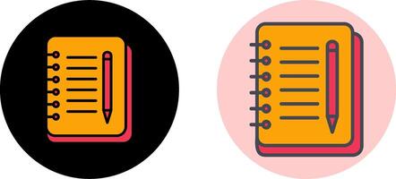 Notebook And Pen Icon Design vector