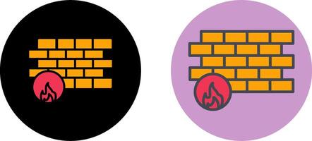 Firewall Icon Design vector