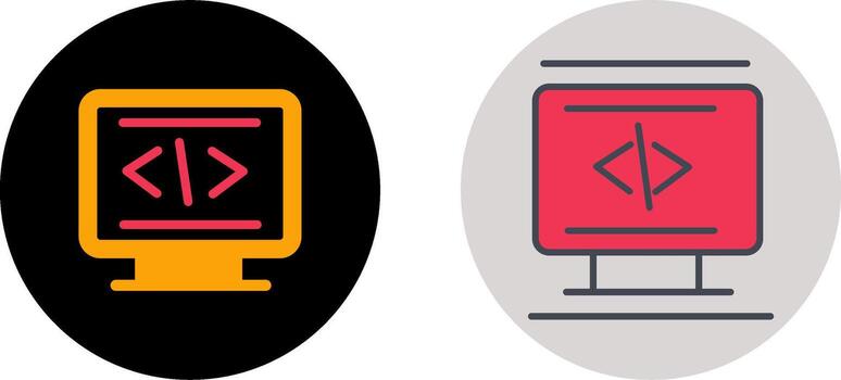 Coding Icon Design vector