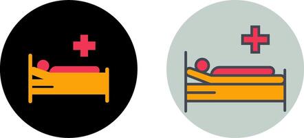 Patient Bed Icon Design vector