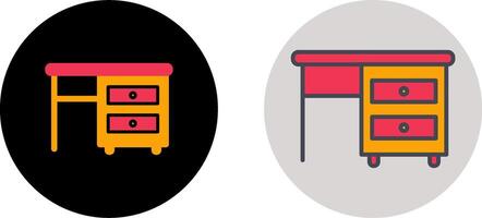 mesa con cajones yo icono diseño vector