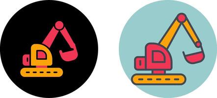 Excavator Icon Design vector