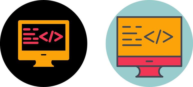 Coding Icon Design vector