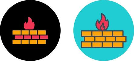 Firewall Icon Design vector