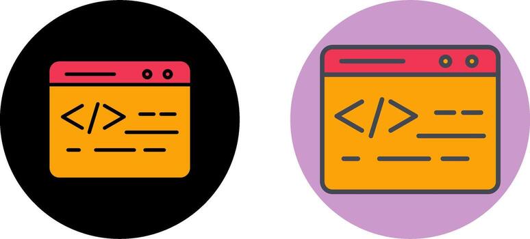 diseño de icono de codificación web vector