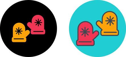 Winter Gloves Icon Design vector