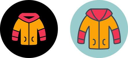 Winter Jacket Icon Design vector