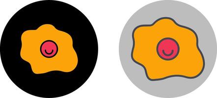 Fried Egg Icon Design vector