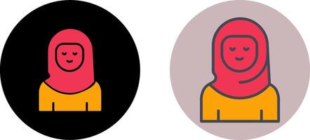 Islamic Woman Icon Design vector