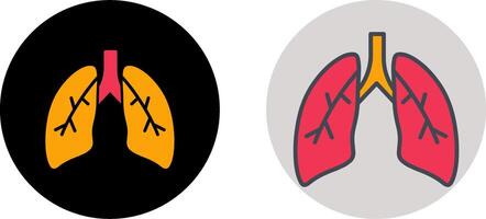 Lungs Icon Design vector