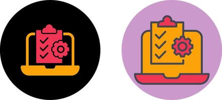 Online Checklist Icon Design vector