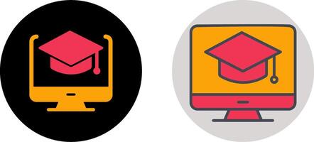 Online Learning Icon Design vector