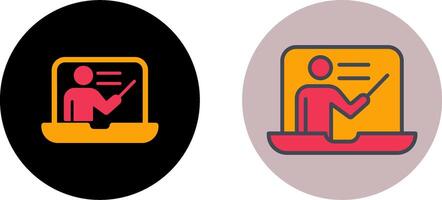 Online Lesson Icon Design vector