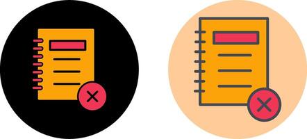 Unchecked Notes Icon Design vector