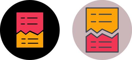 Corrupted List Icon Design vector
