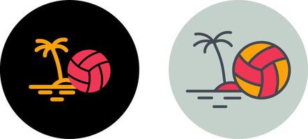 diseño de icono de voleibol de playa vector