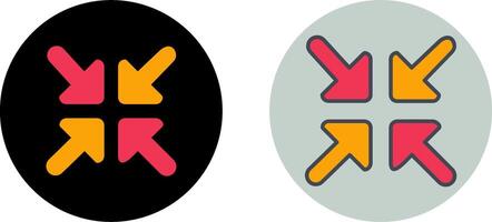 Reduce Arrow Icon Design vector