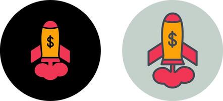Marketing Rocket Icon Design vector