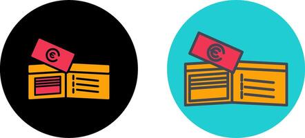 Money in Wallet Icon Design vector