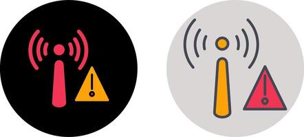 Non Ionizing Radiation Icon Design vector