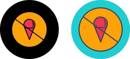No Icecream Icon Design vector