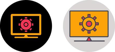 Computer Settings Icon Design vector