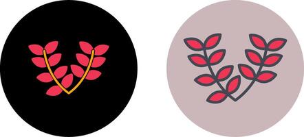 Leaves Wreath Icon Design vector