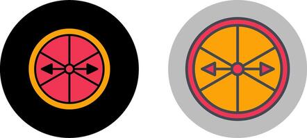 ruleta con flecha icono diseño vector