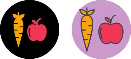 frutas y vegetales icono diseño vector