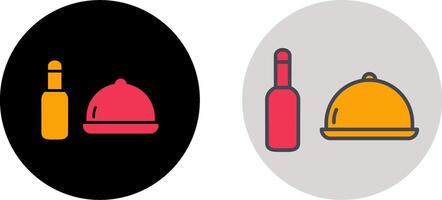 comida y cerveza icono diseño vector