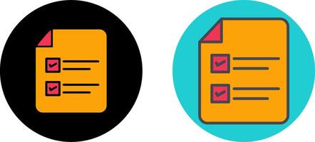 Filling Ballot Paper Icon Design vector