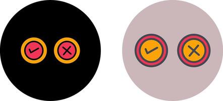 Yes No Option Icon Design vector