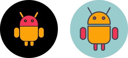 androide logo icono diseño vector