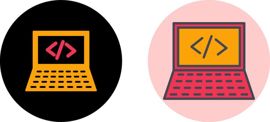 Writing Laptop Icon Design