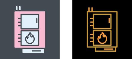 Solid Fuel Boiler Icon Design vector