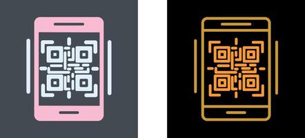 diseño de icono de código qr vector