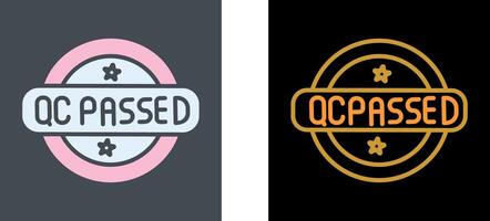 QC Passed Icon Design vector