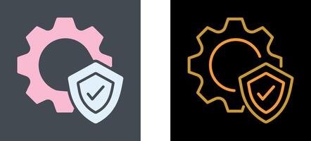 Protected System Icon Design vector
