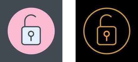 Open Lock Icon Design vector