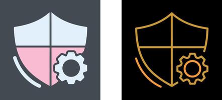 Shield Settings Icon Design vector