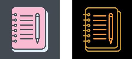 Notebook And Pen Icon Design vector