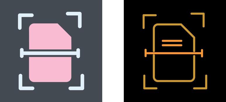 Scanning Document Icon Design vector