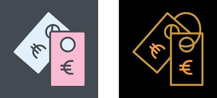 euro etiqueta icono diseño vector