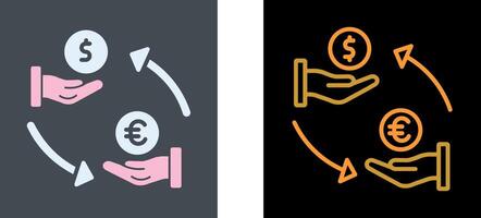 Dollar To Euro Icon Design vector