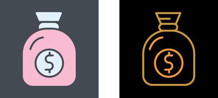 Sack Of Money Icon Design vector