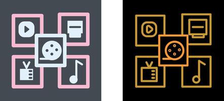 Multimedia Icon Design vector