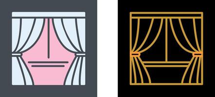 Curtains Icon Design vector