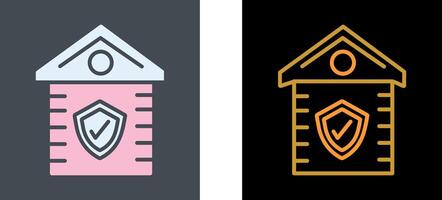 House Shield Icon Design vector